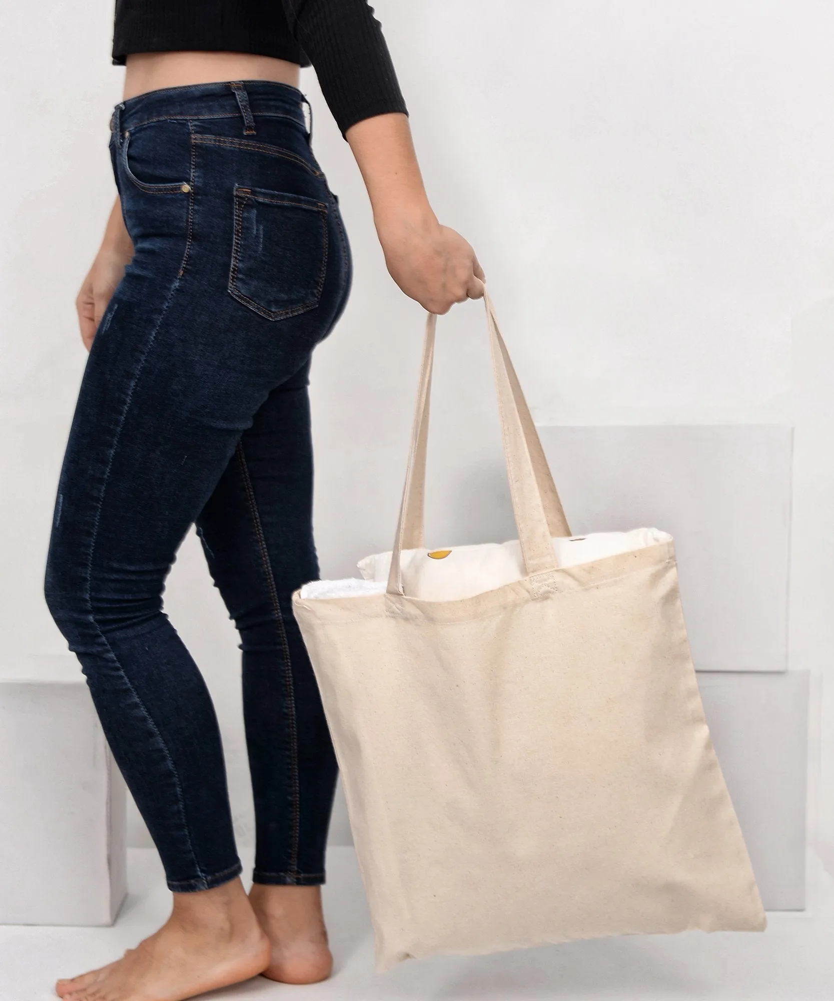 12 ct Organic Cotton Canvas Tote Bags - By Dozen