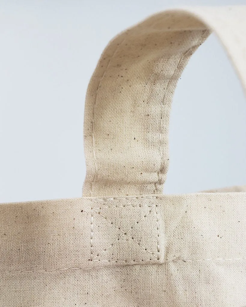 12 ct Organic Cotton Canvas Tote Bags with Gusset - By Dozen