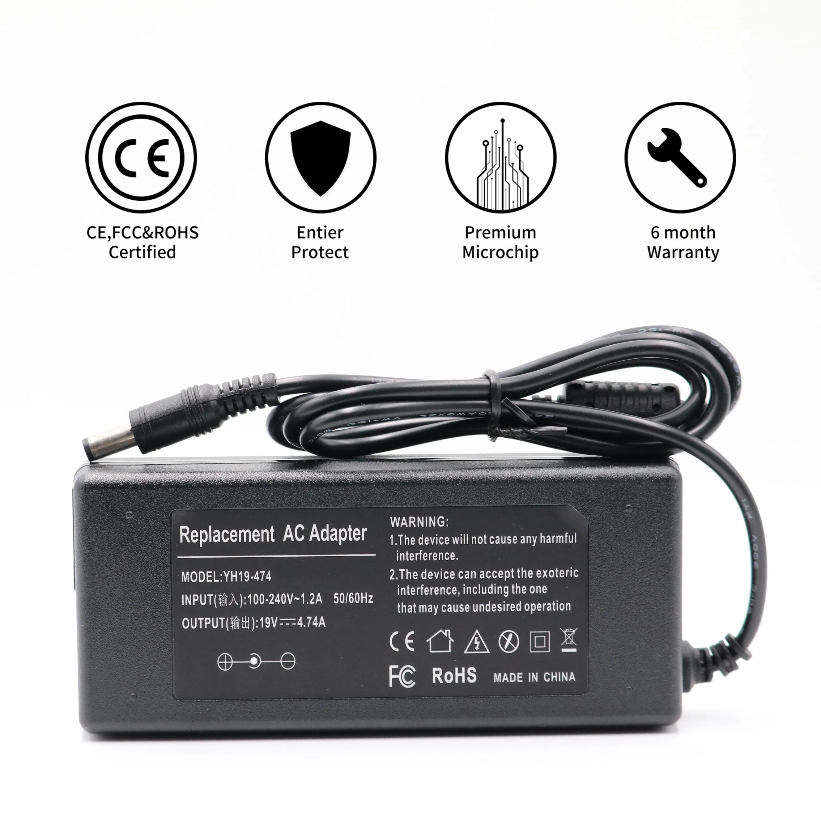 19V 4.74A AC Adapter Laptop Charger Notebook Power Supply FOR ASUS X53E X53S X52F X7BJ X72D X72F A52J