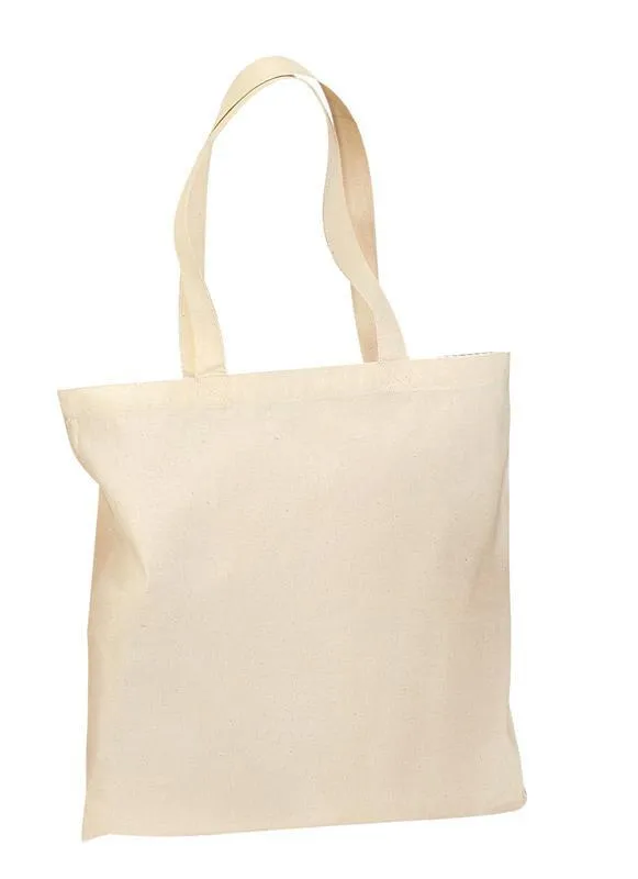 240 ct 100% Cotton Value Tote Bag with Contrast Handles - By Case