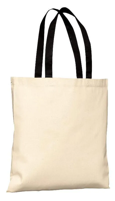 240 ct 100% Cotton Value Tote Bag with Contrast Handles - By Case