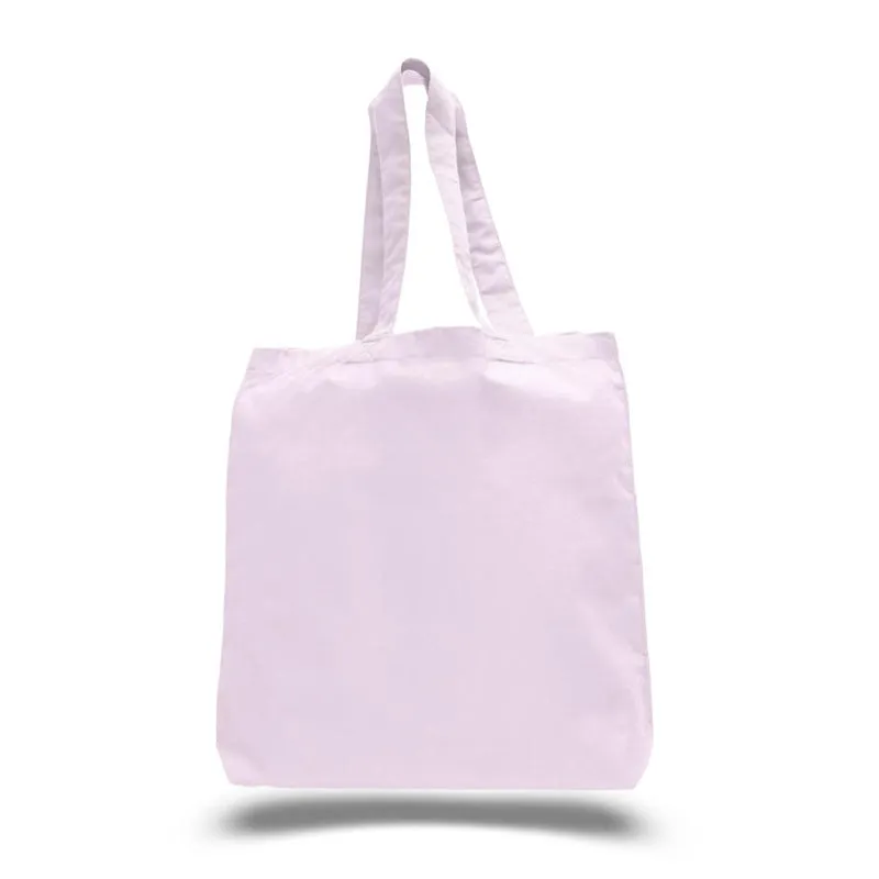 240 ct Economical 100% Cotton Tote Bags with Bottom Gusset - By Case