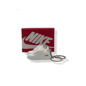 3D Sneaker Keychain- Air Force 1 Low White Supreme Pair