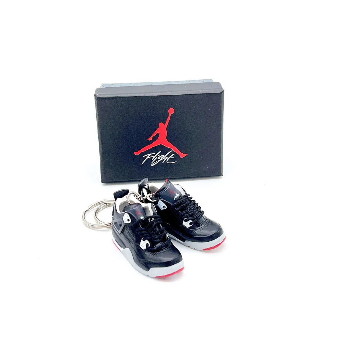 3D Sneaker Keychain- Air Jordan 4 Bred Pair