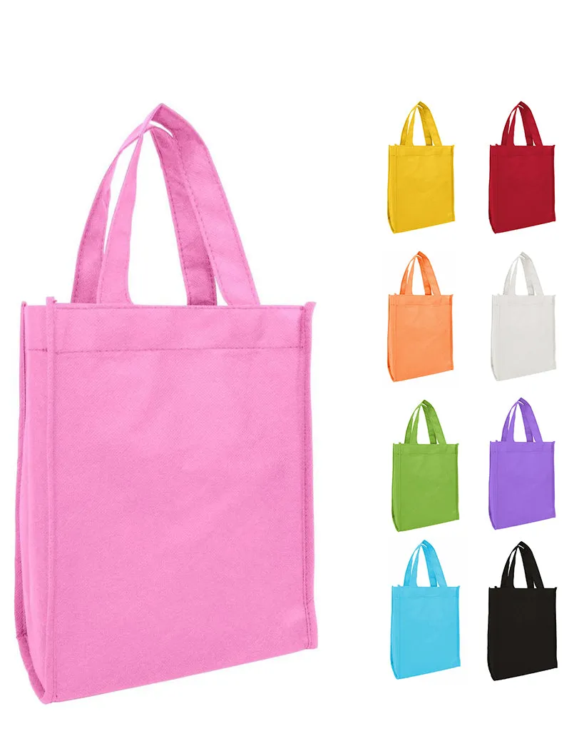 50 ct Non Woven 8" Gift Tote Bag / Economy Book Bag - Pack of 50