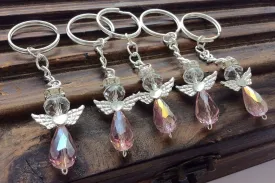 50pcs Angel keychain, christening favor, baptism angel favor