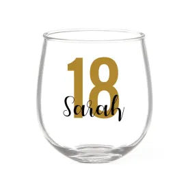 Age Stemless Wine Glass