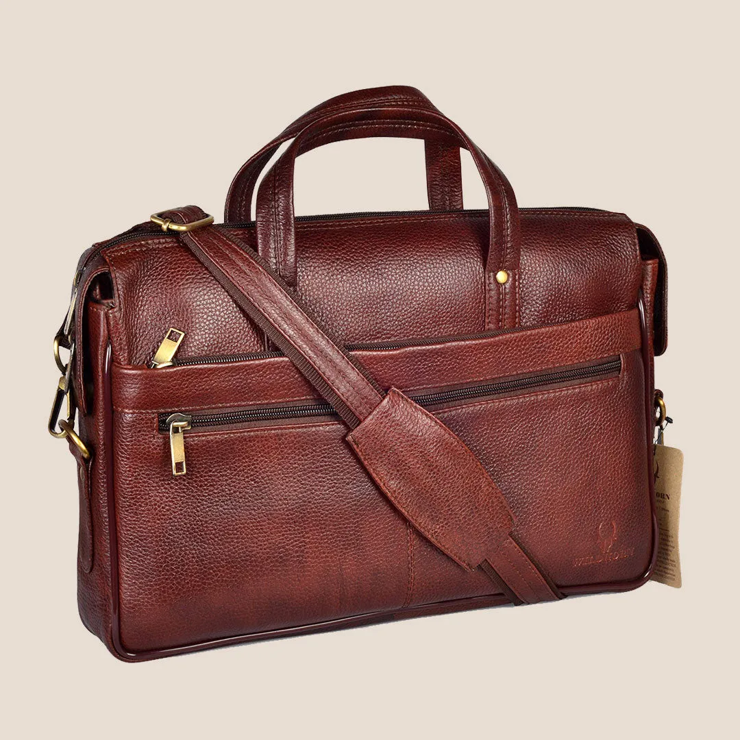 AXEL Leather Laptop Messenger Bag for Men