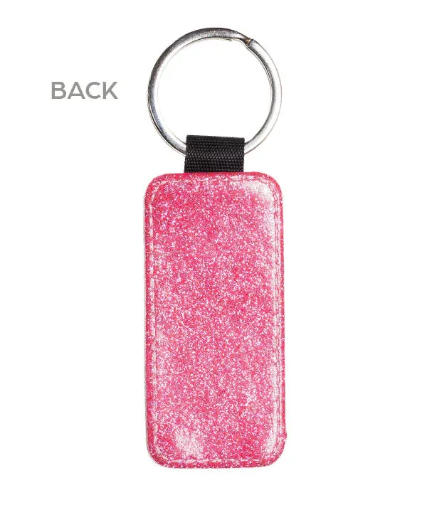 Barre Babe Glitter Keychain