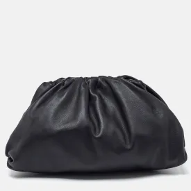 Black Leather The Pouch Clutch