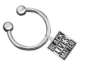 Black Lives Matter Horsehoe Style Keychains