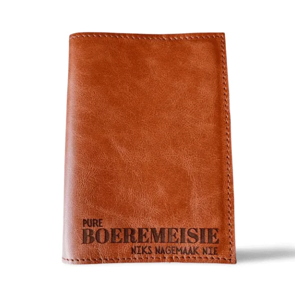 Boeremeisie A6 Leather Slip-On Cover With Notebook