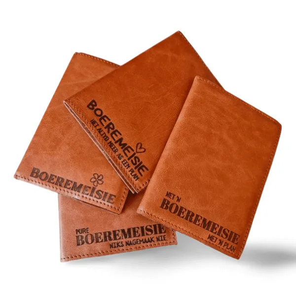 Boeremeisie A6 Leather Slip-On Cover With Notebook