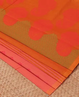 Borderless multi-color striped cotton saree with unique designs, self-pallu of intricate designs