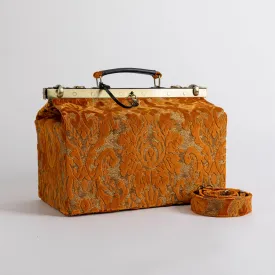 Burnout Velvet Orange Genevieve Carpet Gladstone Bag