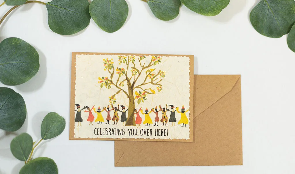 Celebrate in Style: Eco-Friendly Banana Paper Congrats Cards (Handmade, Unique Designs)