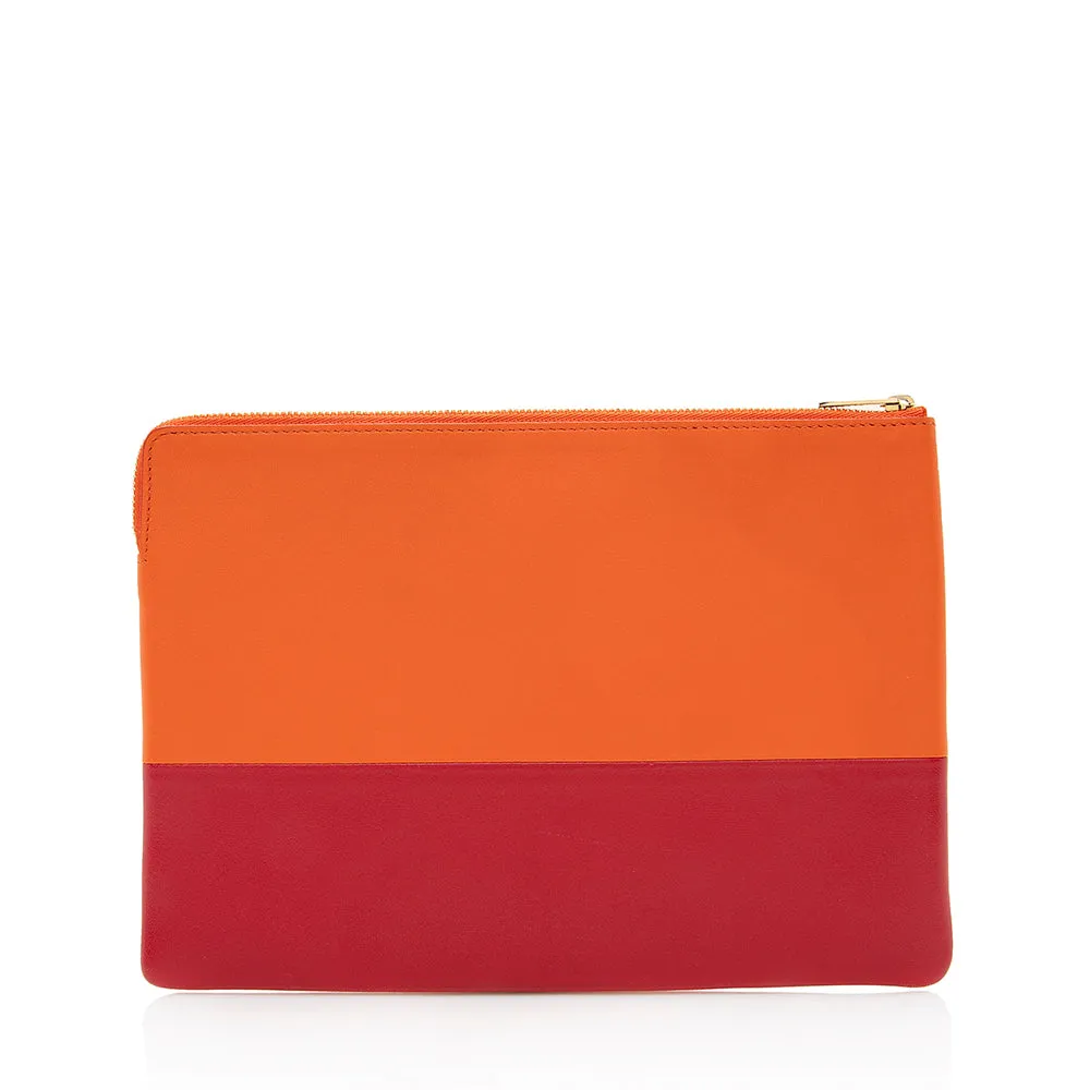 Celine Calfskin Two Tone Clutch (SHF-19764)