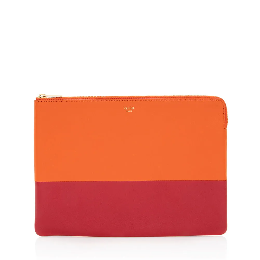 Celine Calfskin Two Tone Clutch (SHF-19764)