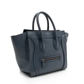 Celine Drummed Calfskin Mini Luggage Tote (SHF-17319)