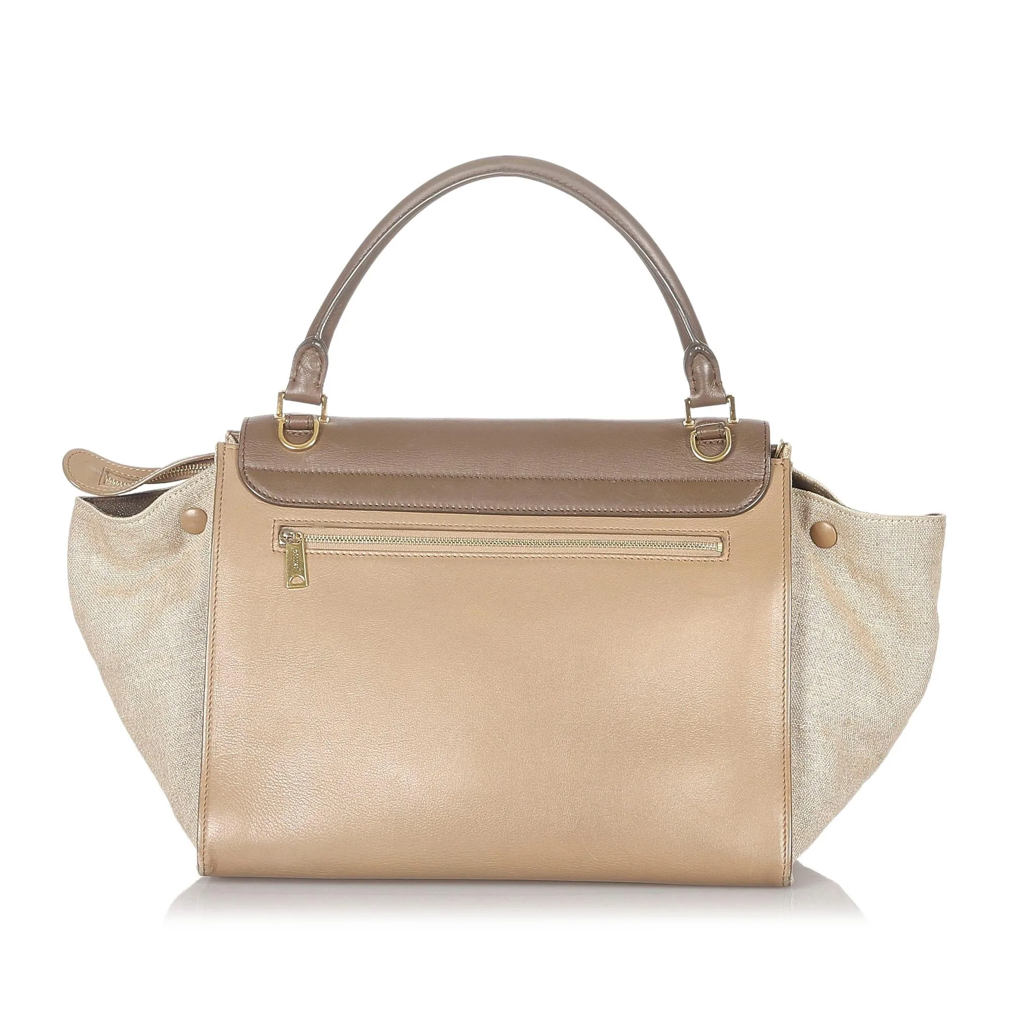 Celine Small Trapeze Leather Satchel (SHG-34032)