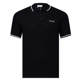 CLTH349 Celine Classic Polo Shirt in Cotton Piqué