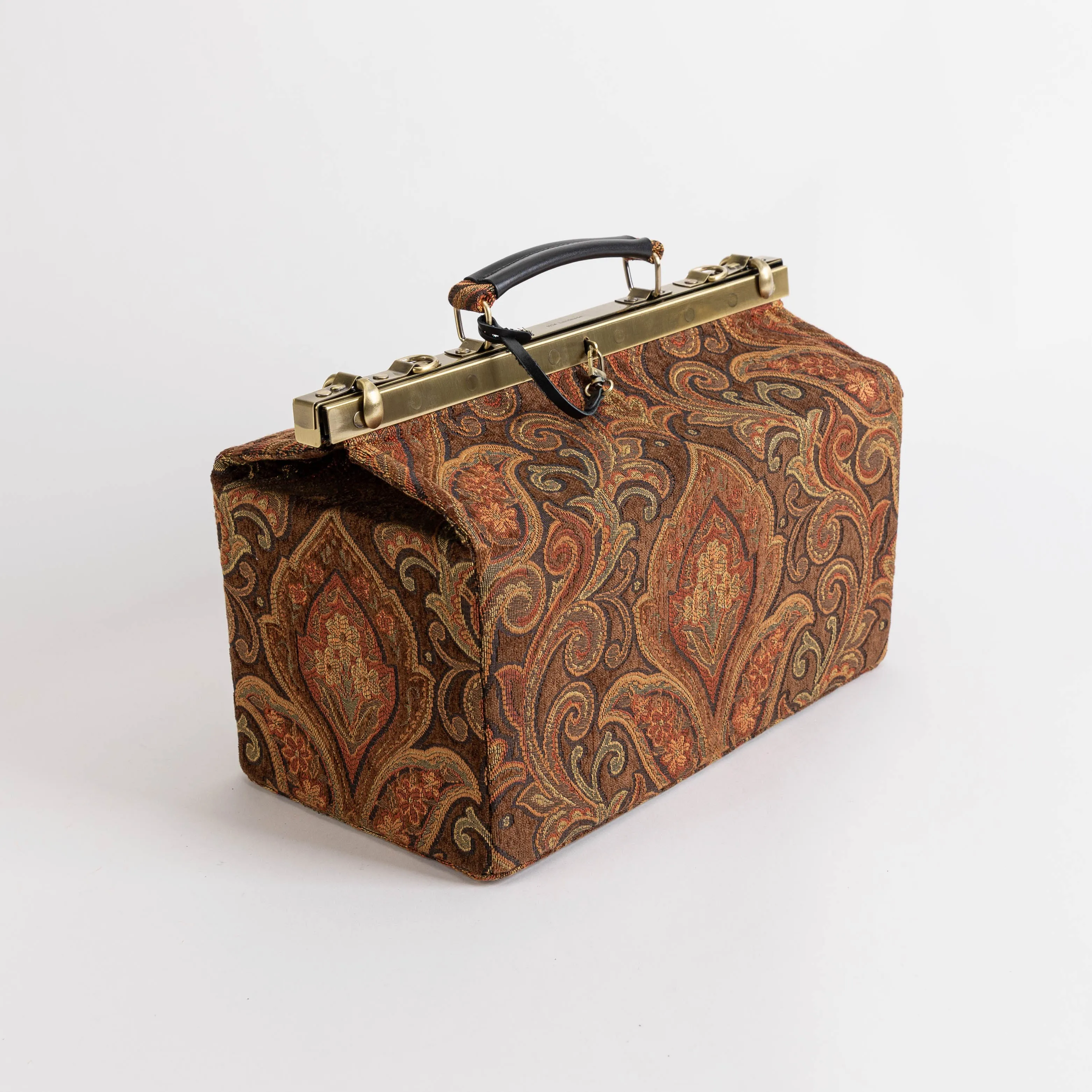 Damask D. Brown Genevieve Carpet Gladstone Bag