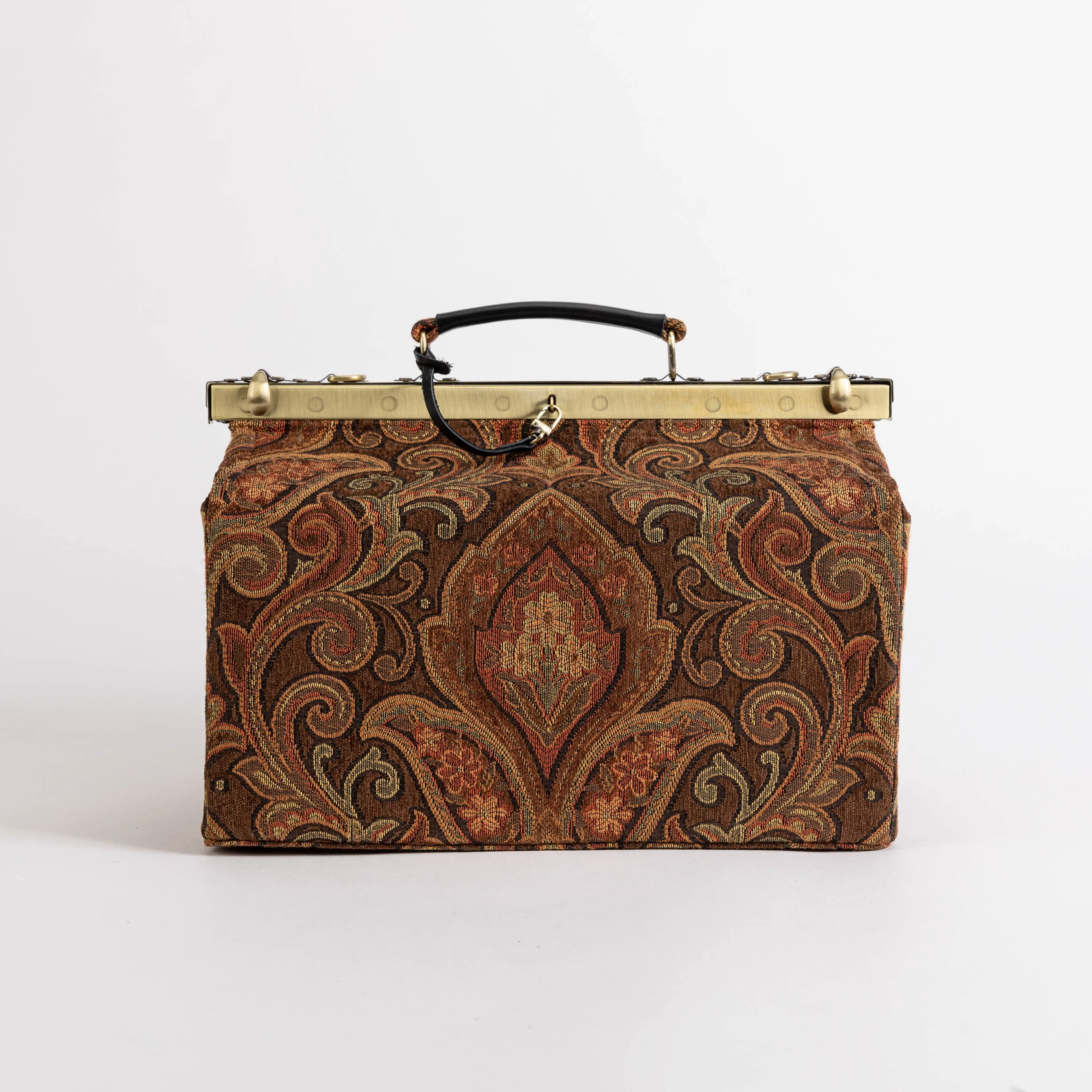 Damask D. Brown Genevieve Carpet Gladstone Bag