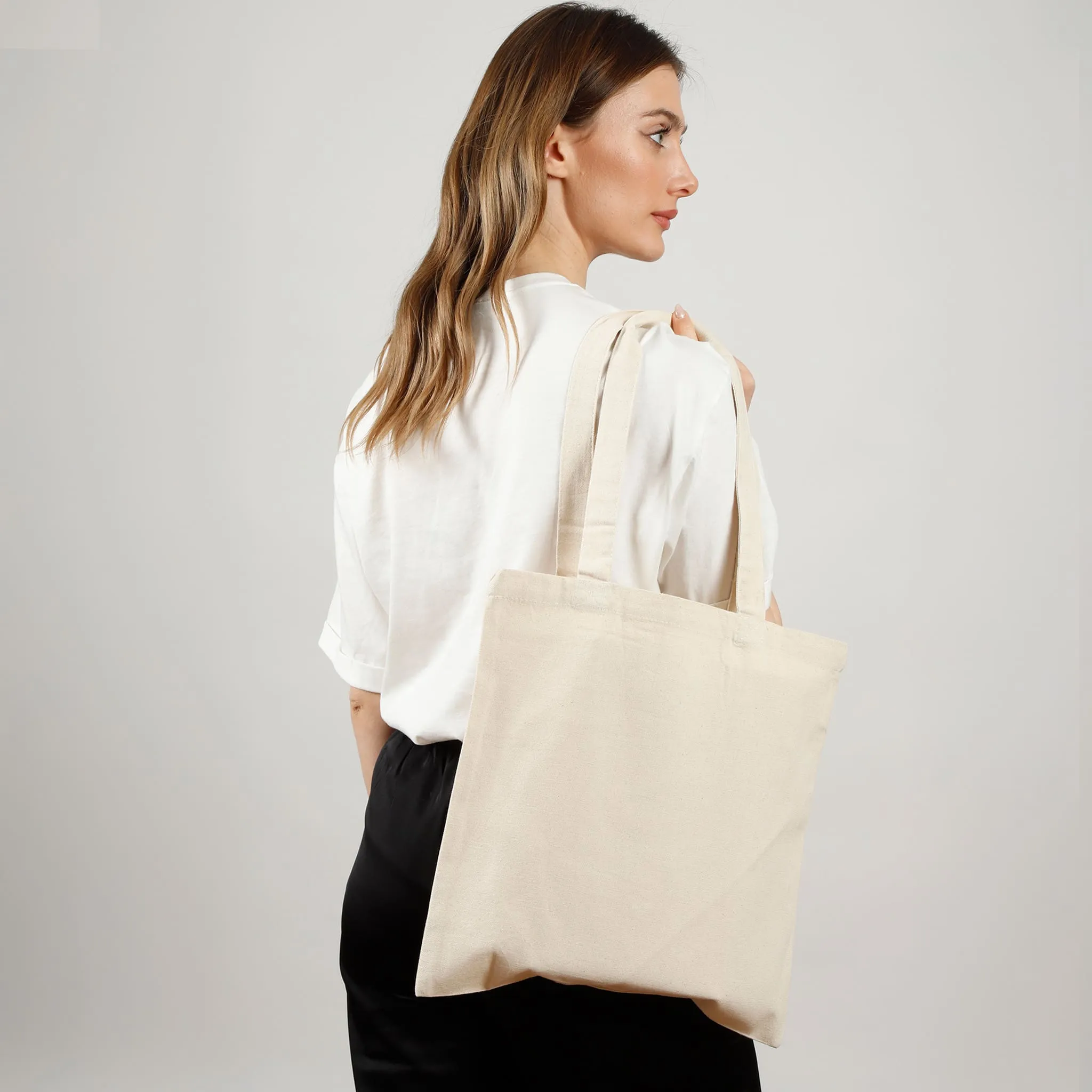 Eco-Friendly Canvas Convention Totes with Long Handles - TB205