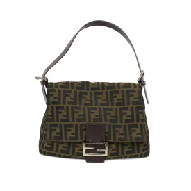 Fendi Baguette Zucca Shoulder Brown