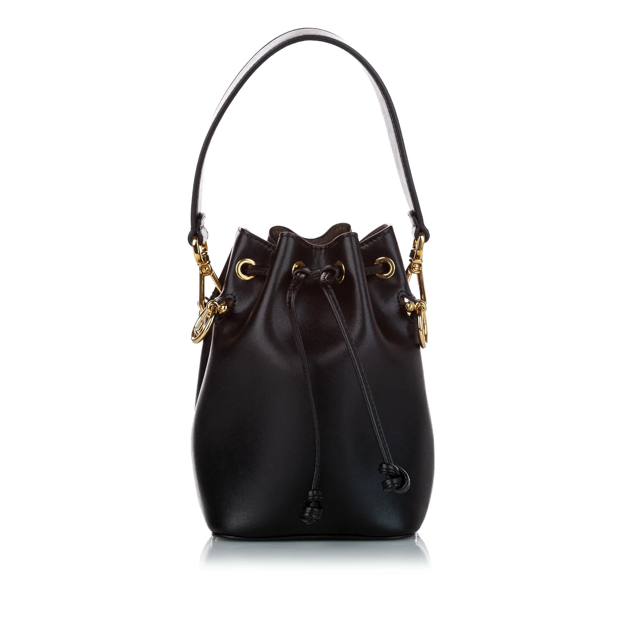 Fendi Mini Mon Tresor Leather Bucket Bag (SHG-37091)