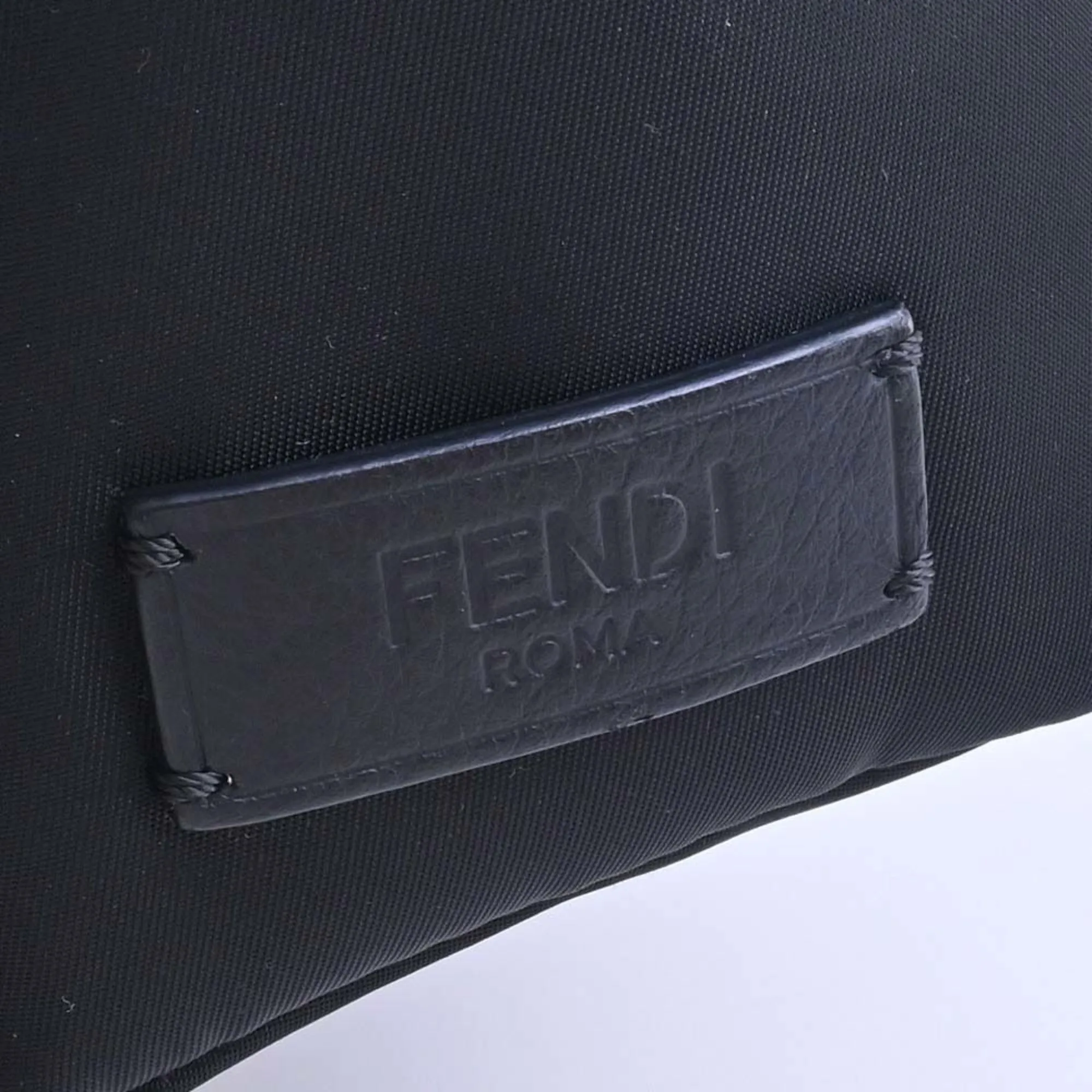 FENDI Nylon Monster Bag Bugs Backpack Rucksack 8BZ038 Black Ladies