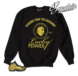 Foamposite Metallic Gold Lucky Penny Sweater