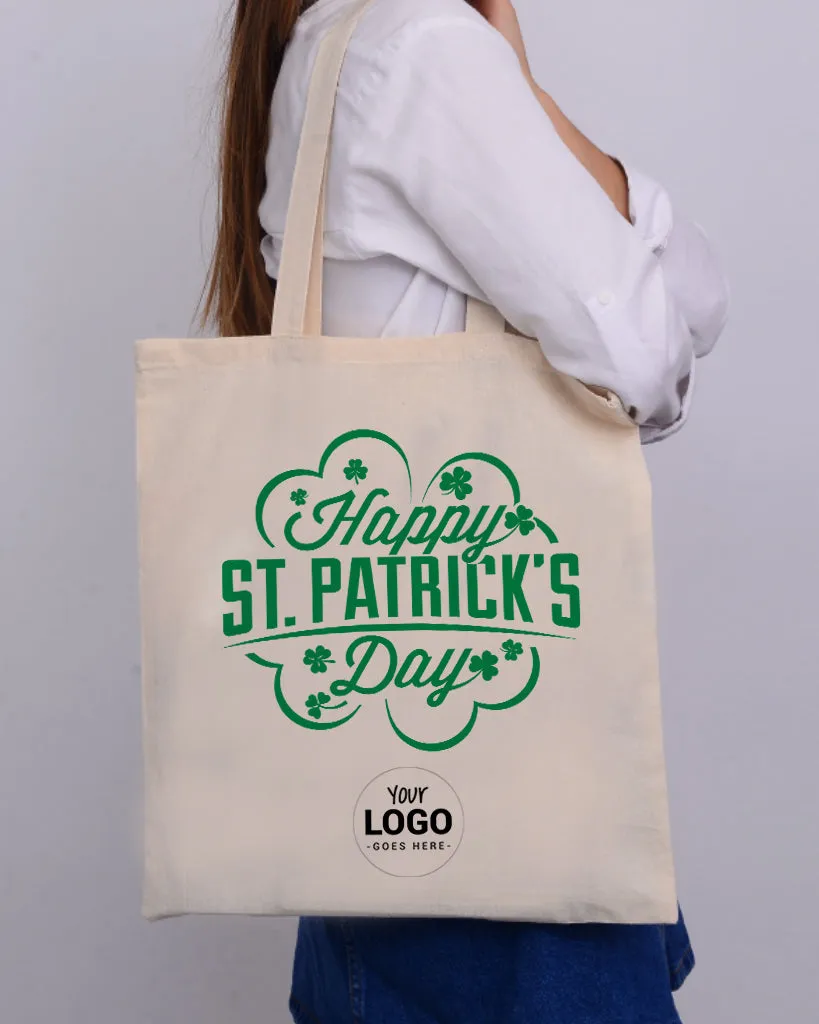 Four Leaf Happy St Patrick's Day - St Patrick's Tote Bag