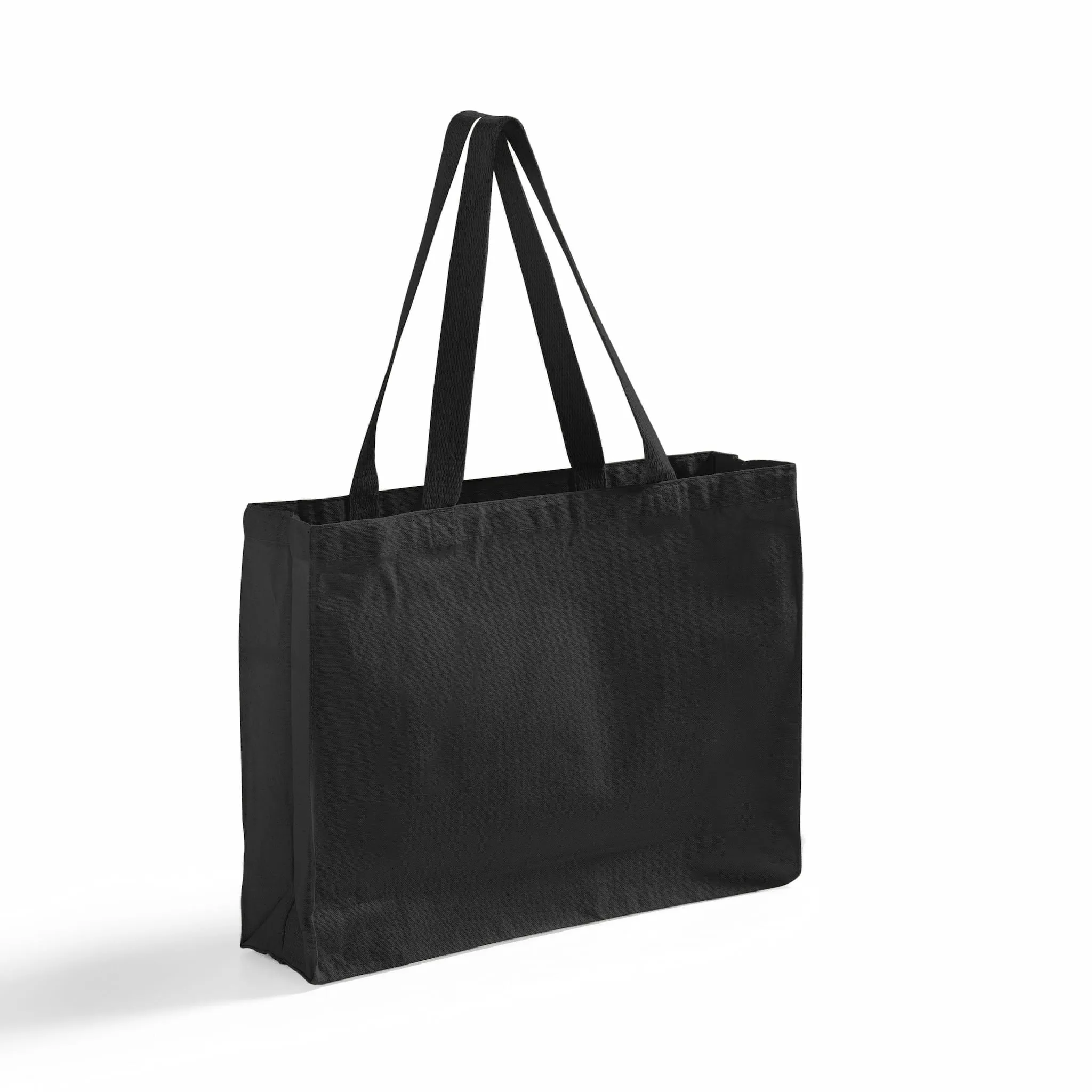 Full Gusset Heavy Canvas Affordable Horizontal Tote Bags - TF275