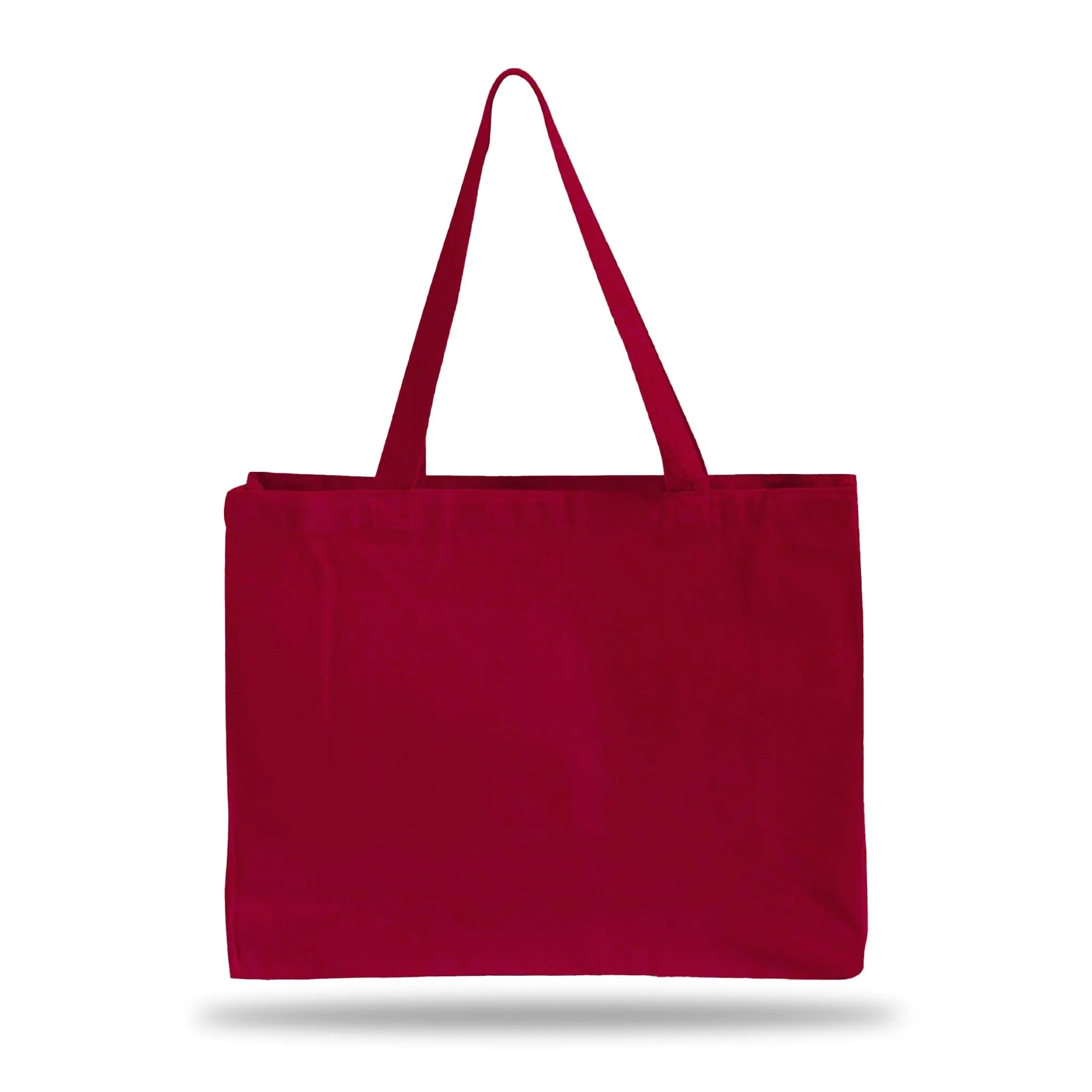 Full Gusset Heavy Canvas Affordable Horizontal Tote Bags - TF275