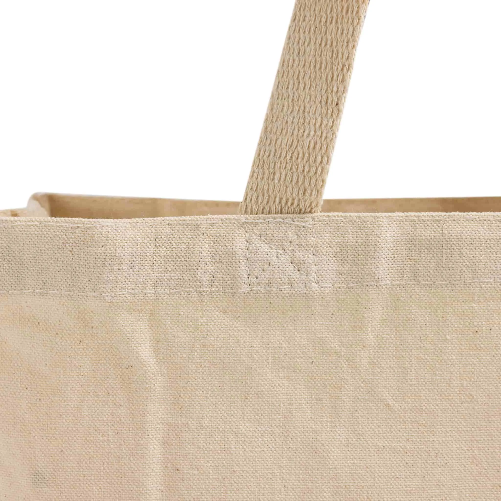 Full Gusset Heavy Canvas Affordable Horizontal Tote Bags - TF275