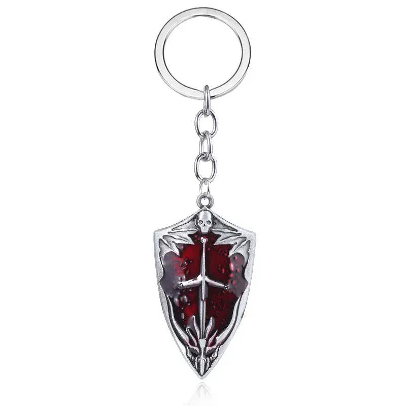 Game Dark Souls Keychain Sun Knight Shield Ornstein Artorias Sword Smough Hammer Key Chain Pendant Cosplay Jewelry