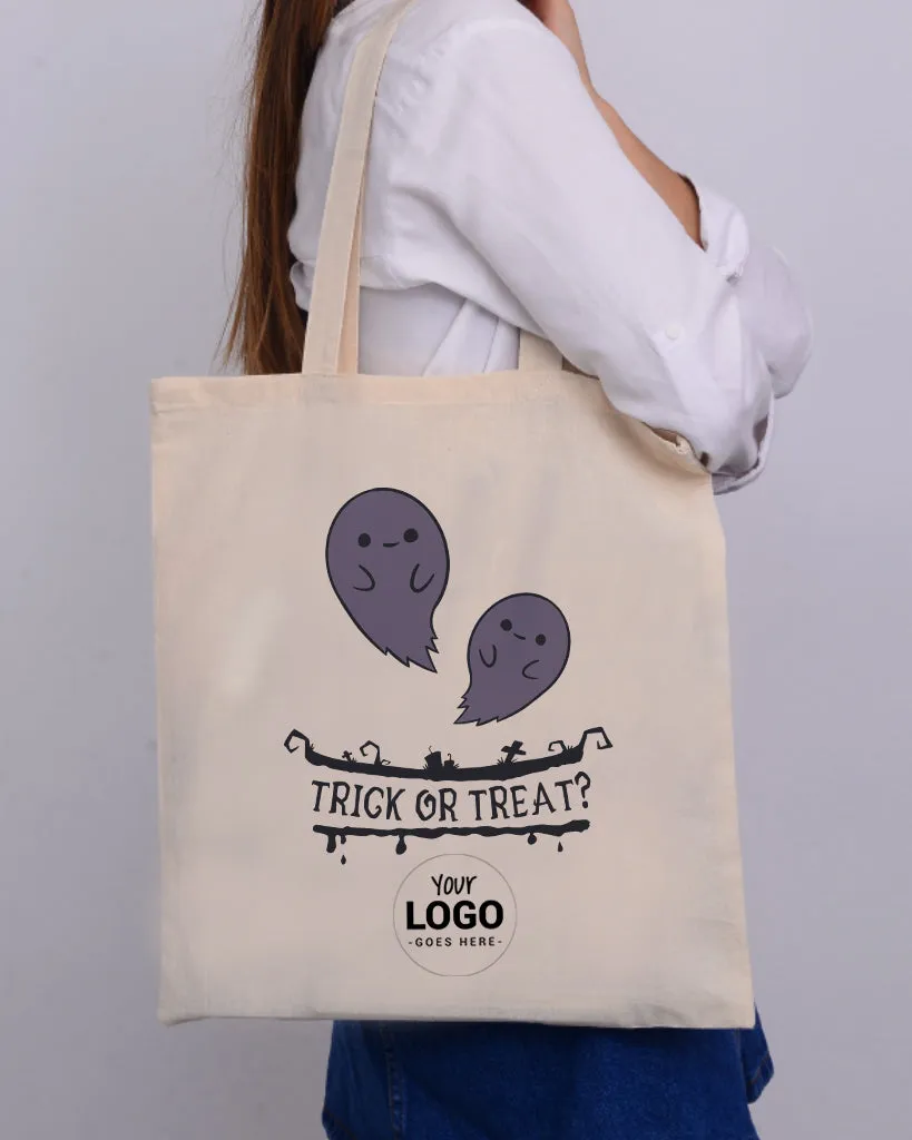 Ghost Trick or Treat? - Halloween Tote Bags