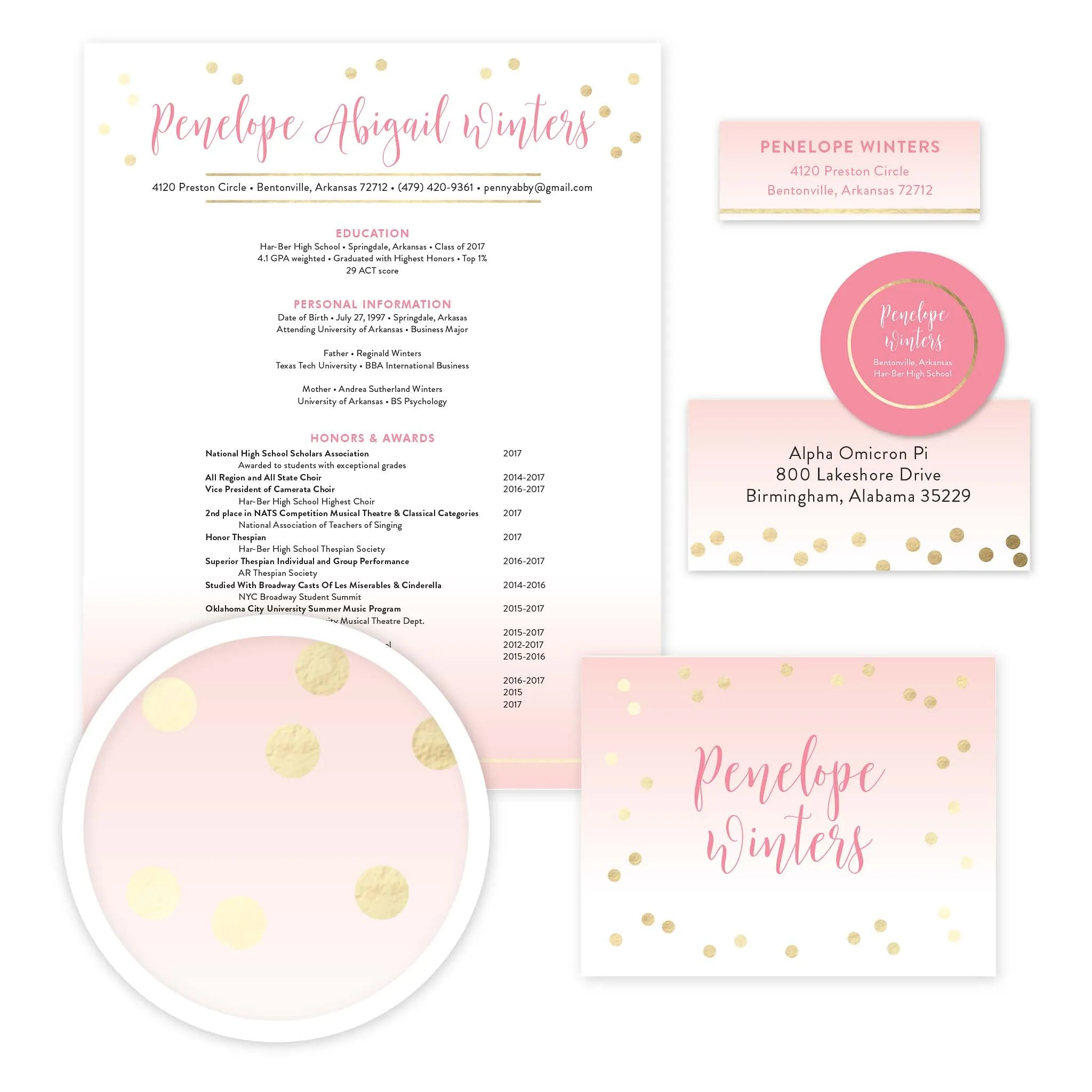 Gradient Confetti Complete Sorority Packet