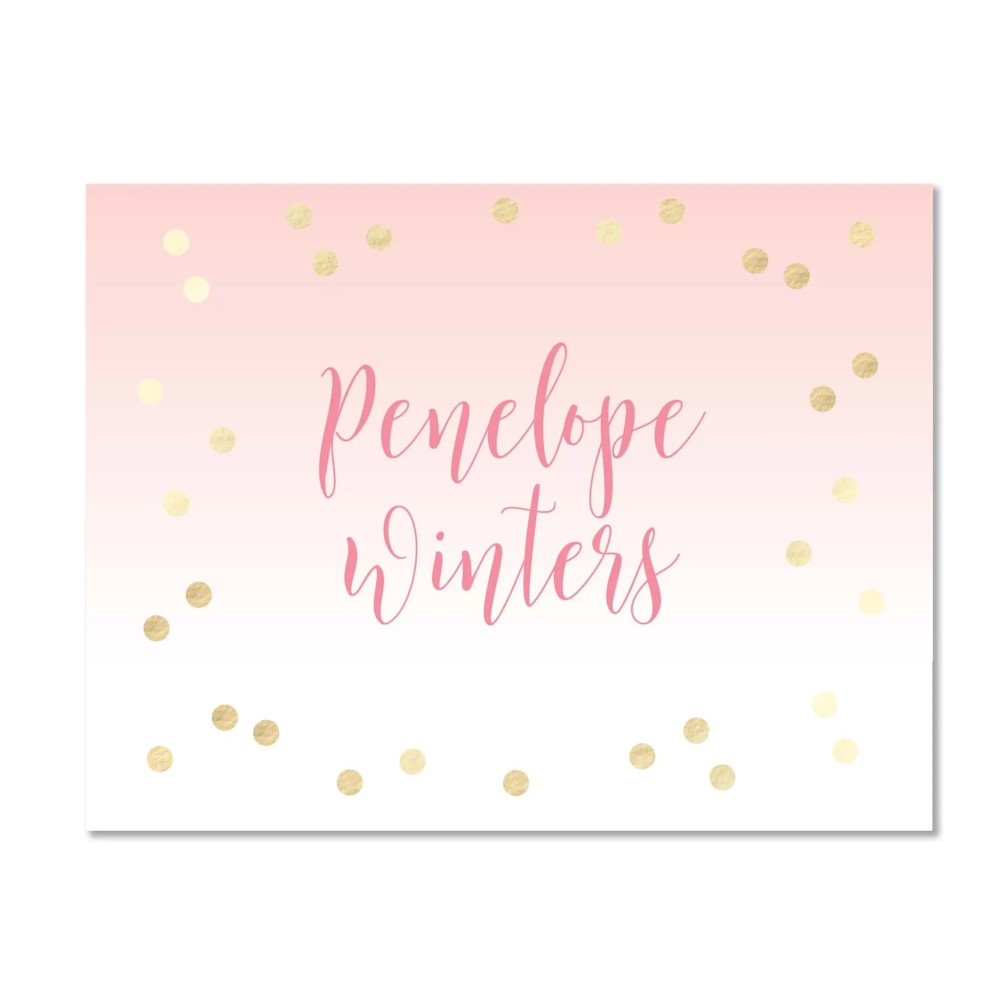 Gradient Confetti Personalized Folder Stickers