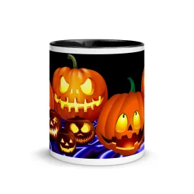 Halloween Pumpkins Mug with Color Inside