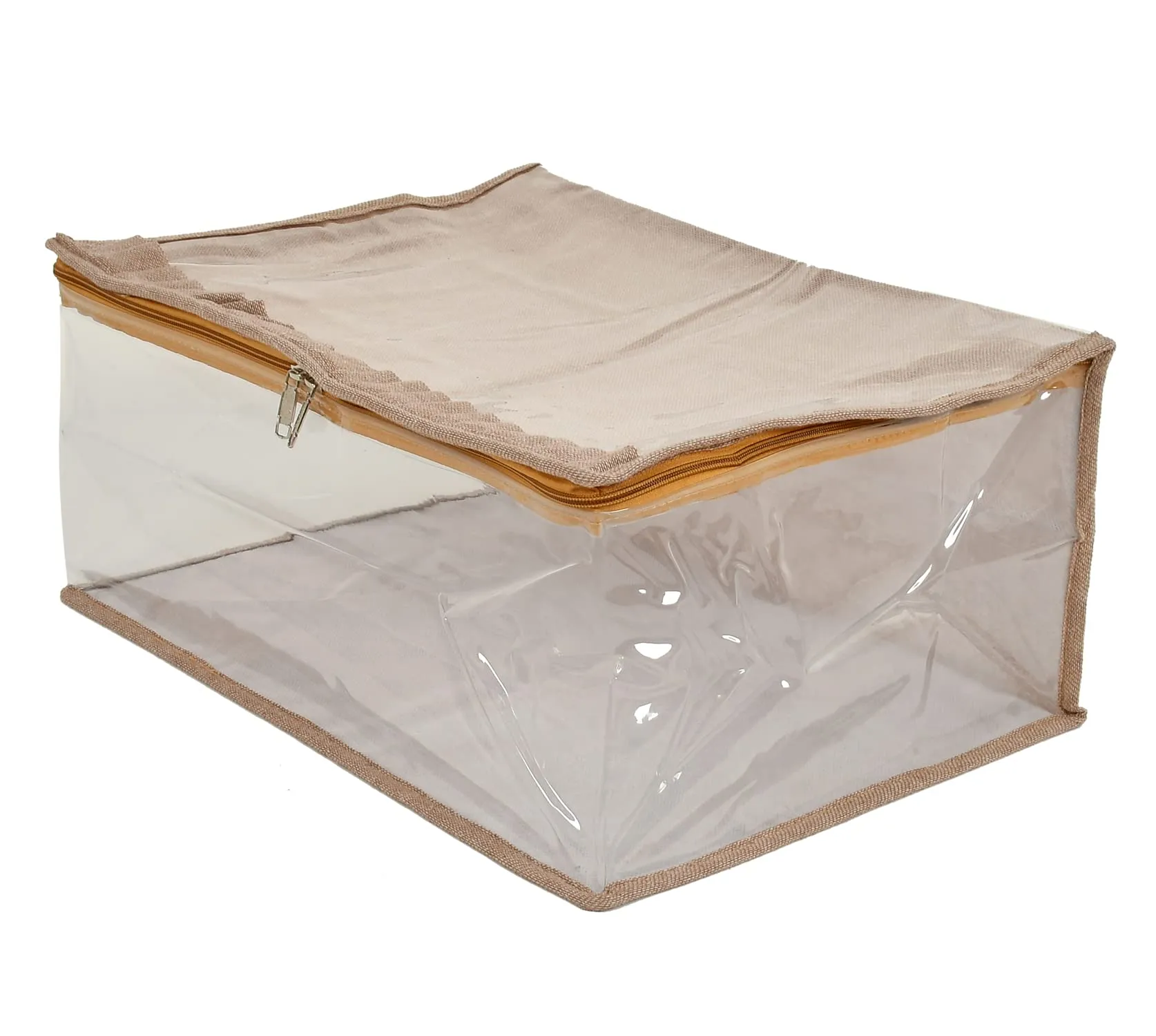 Heart Home Laminated Transparent Underbed Storage Bag (Ivory)-HS_38_HEARTH21450