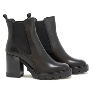 Jane Galland Black Leather Chelsea Boots