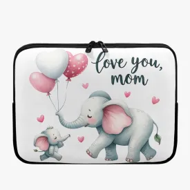 Laptop Sleeve - without handles - Elephant, Love you Mom