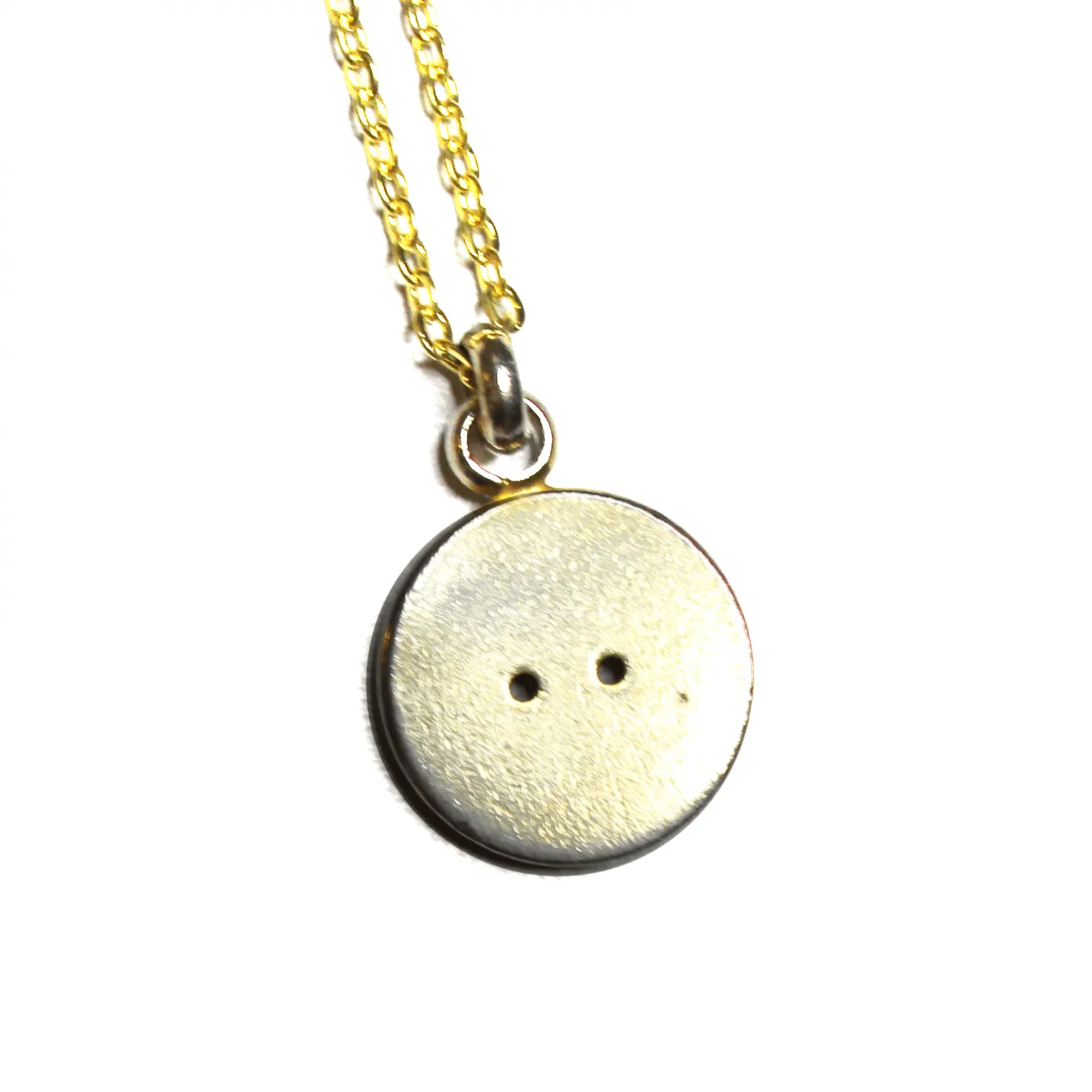 Large Gold/ Silver Celine Sport Button Two Tone Pendent Chain