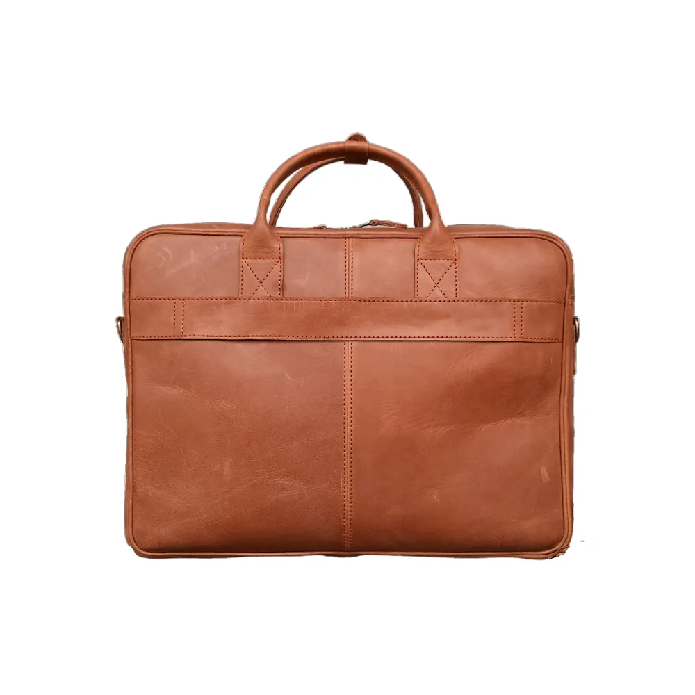 Light Brown Leather Briefcase, Laptop Bag 14,15,16 inch