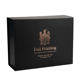 Matt Black Foil Printed Boxes 120x140x65mm