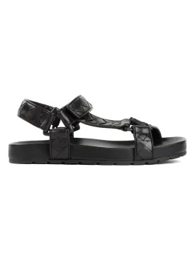 Men's Trip Leather Sandals in Black | Size 44 | 775305V3HB0 Color 1000