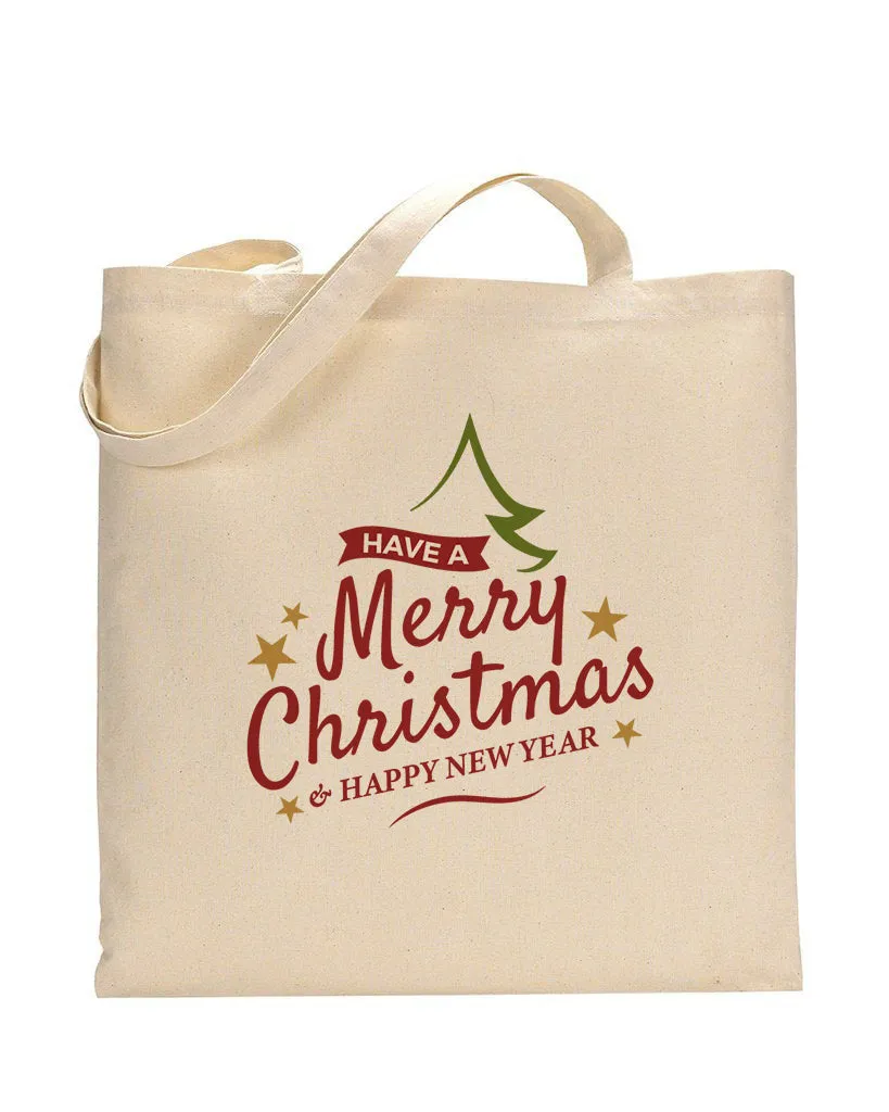 Merry Christmas Happy New Year Tote Bag - Christmas Bags