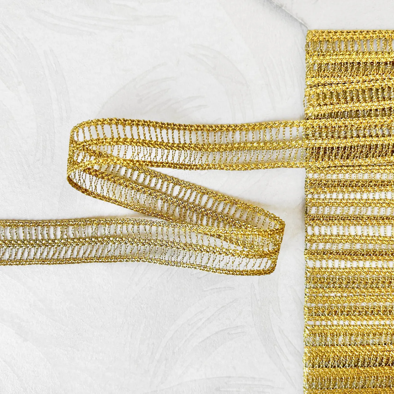 Metallic Double Ladder Braid - Multiple Colorways